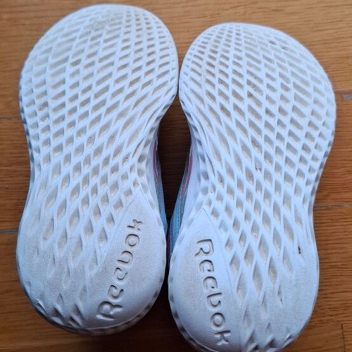 Reebok athletic shoes used size 26 blue and pink
