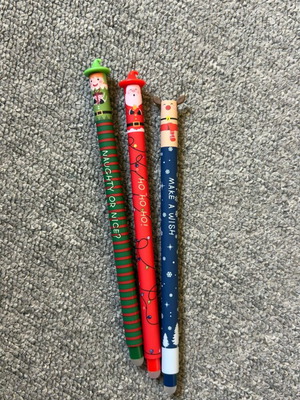 Christmas erasable pens new, no-name
