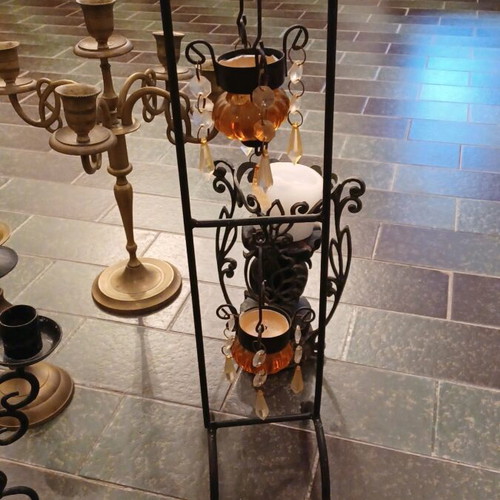 Candlesticks and lamp bases used, pack of 9 old pieces