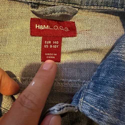 H&M L.O.G.G. kids denim jacket like new, size 9–10 years (140)