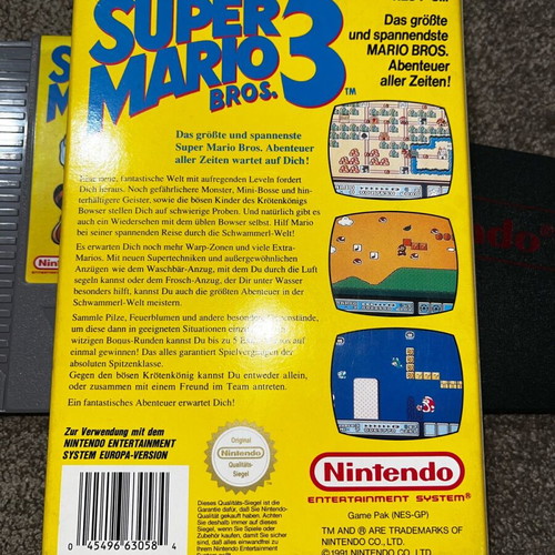 Super Mario 3 game for Nintendo NES used, Greek edition