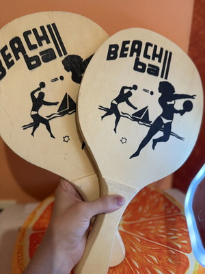Ρακέτες Beach Ball σετ 2 τεμαχίων ξύλινες, σαν καινούργιο