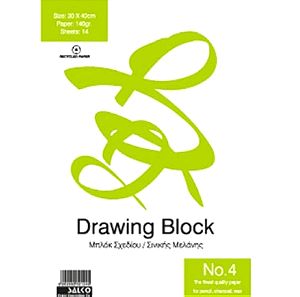 7 τεμάχια Μπλόκ σχεδίου Ν4 14 φύλλων Salko Drawing block 30x40cm