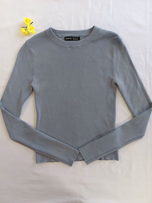 Shein ribbed light blue knit sweater used