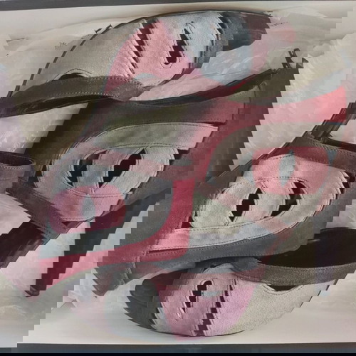 Πέδιλα σαν καινούργια, νούμερο 41, πολύχρωμα, suede υφής με φερμουάρ