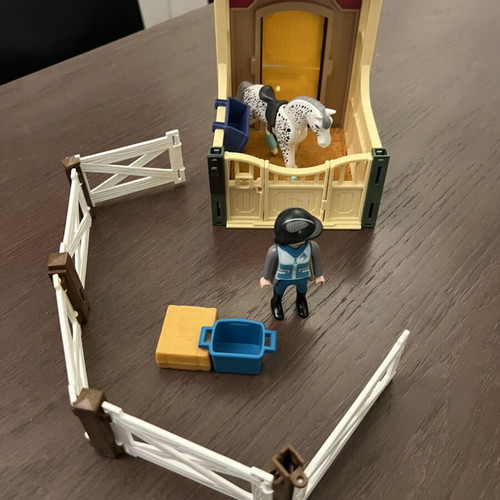 Playmobil 6935 Horse Box “Appaloosa” set like new with figure and instructions