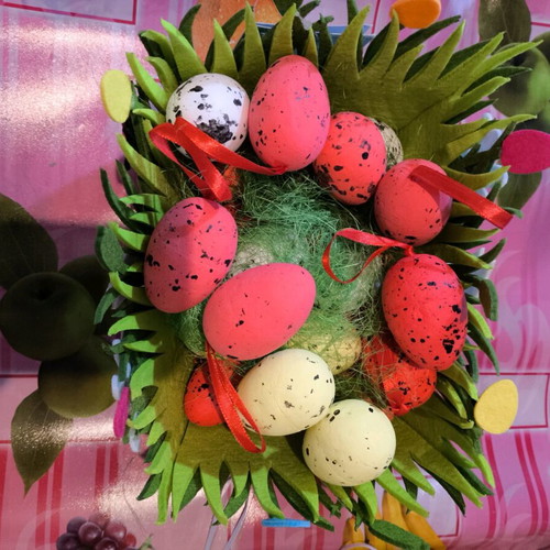 Easter decorative basket new with eggs