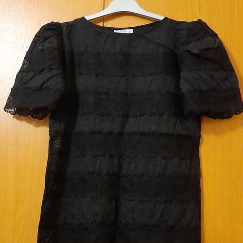 Black blouse with lace