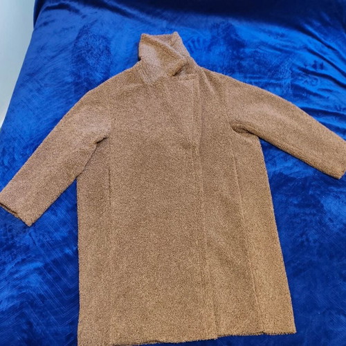 Teddy Hallhuber coat like new, brown, size L XL