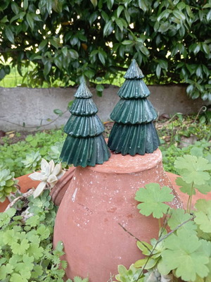 Christmas decoration tree made of plaster, new
