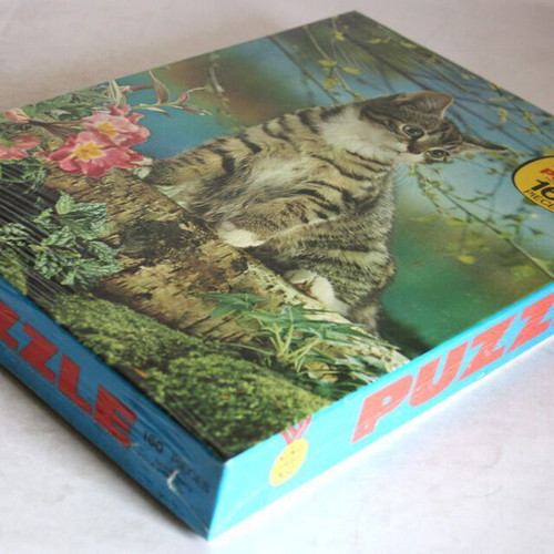 Vintage King Puzzle 160 pieces European Shorthair Tabby Cat sealed