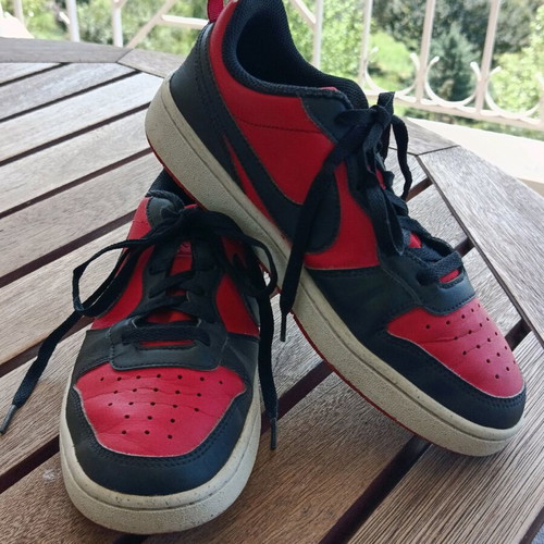 Nike Court Borough Low Recraft size 40 like new, red-black-white