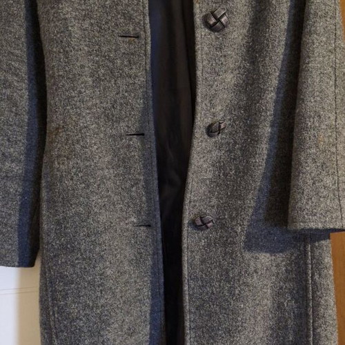 One On One women's gray wool coat used, slim fit