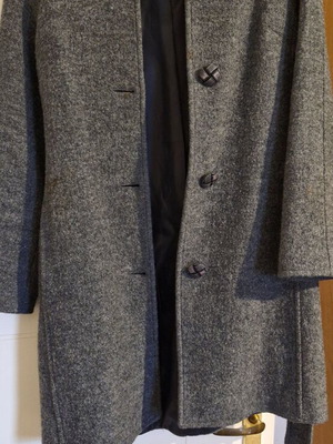 One On One women's gray wool coat used, slim fit