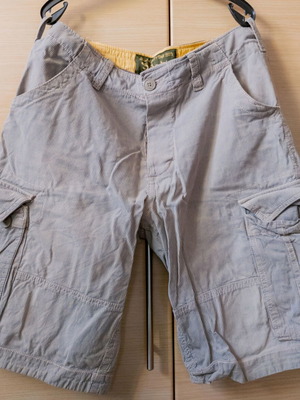 Men's striped bermuda shorts with side pockets size L used