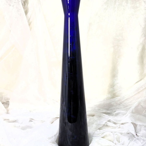 Decorative vase set cobalt blue and black minimal, like new, 3 pieces