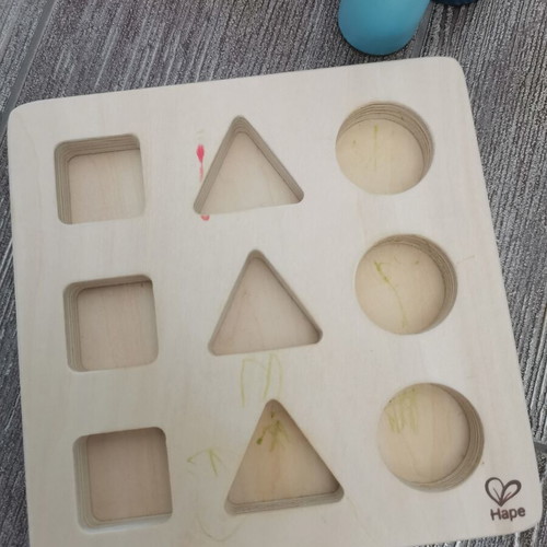 Wooden Shape and Color Sorting Toy like new
