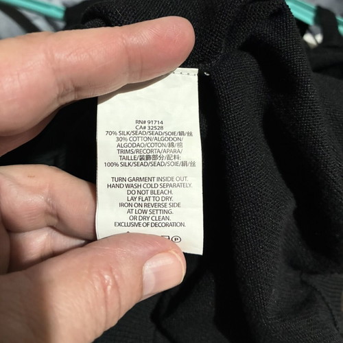 Armani Exchange silk and cotton dress like new, black size M