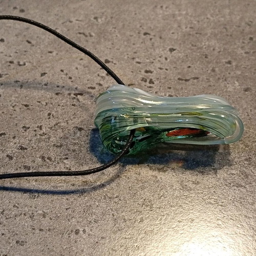 Glass pendant like new, green