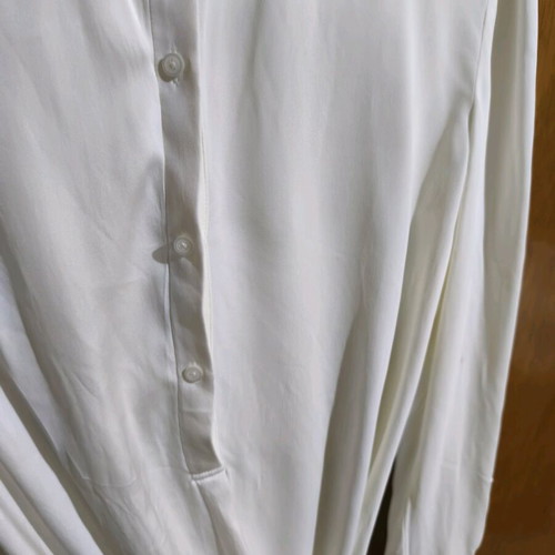DKNY Draped Women's Shirt White Like New Size M