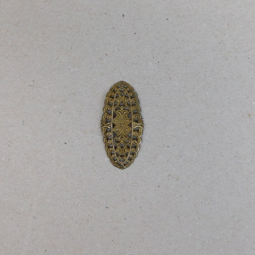 Embossed oval metal furniture decoration