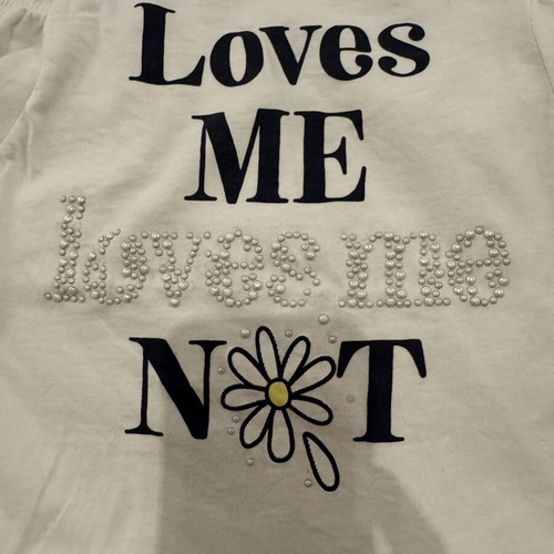Benetton girls' t-shirt 130cm white like new for 3-4 years