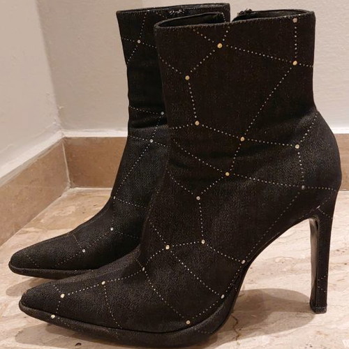 Arte Piedi black denim ankle boots like new, size 38