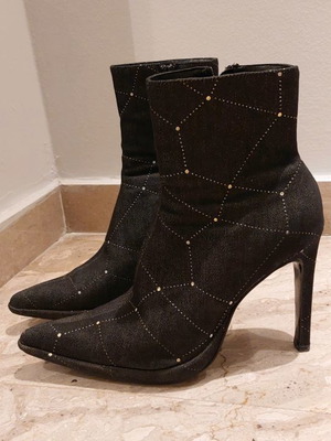 Arte Piedi black denim ankle boots like new, size 38