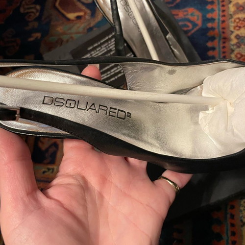 Γόβες Dsquared2 δερμάτινες μεταχειρισμένες, τακούνι 12 cm, μέγεθος 37