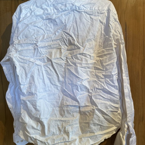 Cotton button shirt Guaress slim fit used, white, XXL