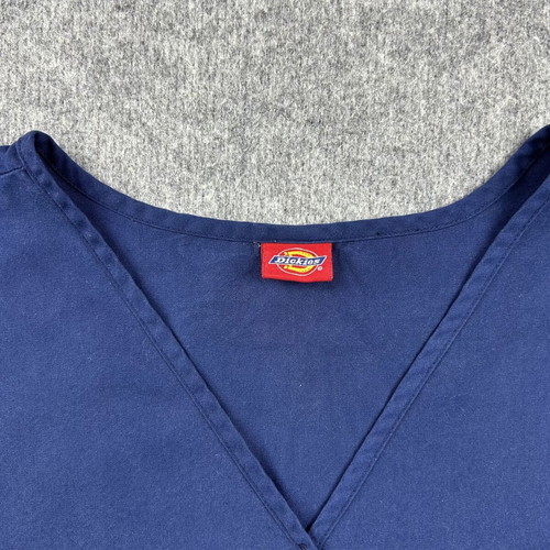 Dickies blue V-neck tunic workwear shirt used XL - XXL
