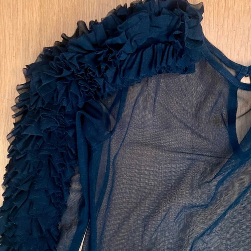 Tulle transparent blouse Cutcuutur black like new, XS