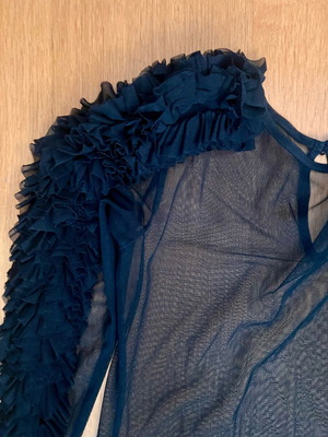 Tulle transparent blouse Cutcuutur black like new, XS
