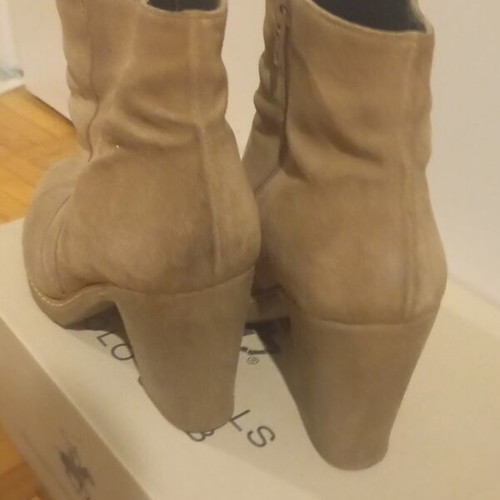 Leather ankle boots like new, size 37, beige