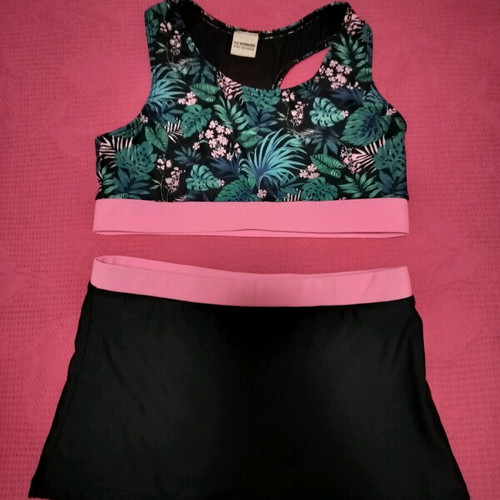 Waikiki swimsuit with black transparency on back T, 9-10 years, like new