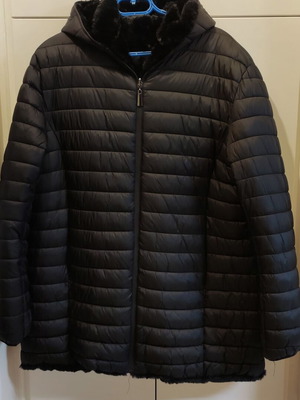 Black double face jacket like new, reversible with fur lining