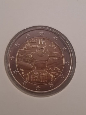 2 Euro France 2026 400 ans Marine Nationale coin, uncirculated
