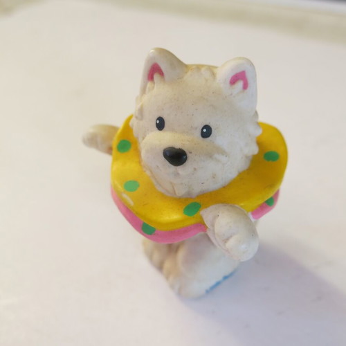Little People Circus Pet House White Dog Puppy figure used (2003) Fisher Price