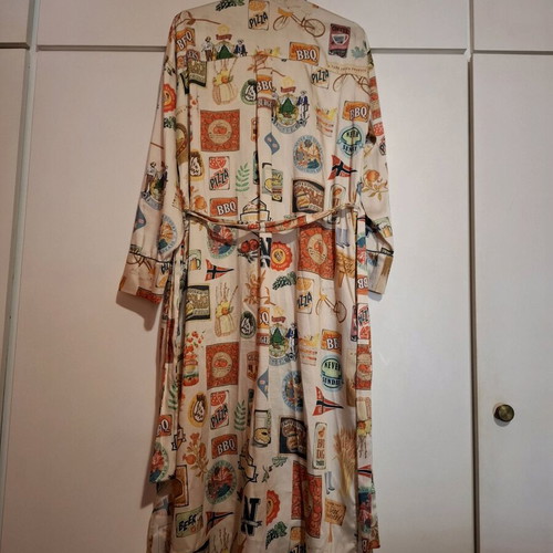 Never on Sunday by Nema Street Icons shirt dress maxi robe new