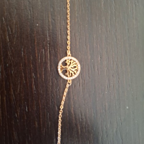 Tree of Life Bracelet length 20 cm like new, gold color