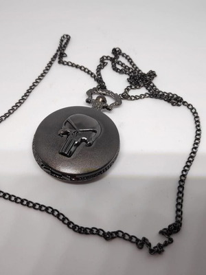 Ρολόι τσέπης The Punisher Marvel gunmetal μαύρο με αλυσίδα
