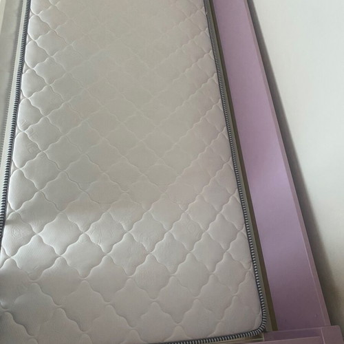 Entos bunk bed like new, solid wood, white and lilac, mattress 0.90x2.00