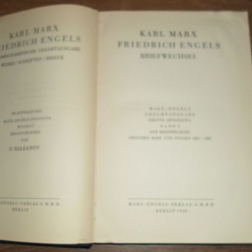 Marx Engels Gesamtausgabe Volume 3 German edition