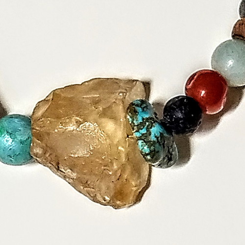 Bracelet with citrine and multicolored stones new