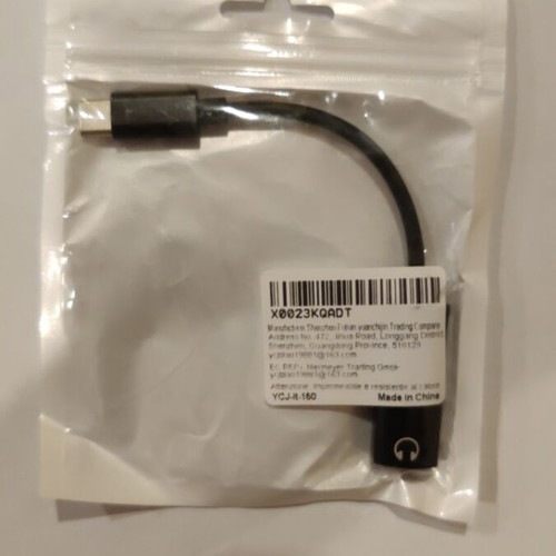 Audio adapter Type-C to 3.5 mm jack new, black