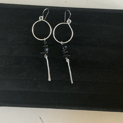 Handmade jewelry set with stainless steel earrings and ring