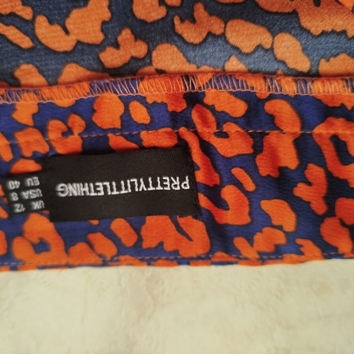 Asymmetric skirt size M, blue and orange