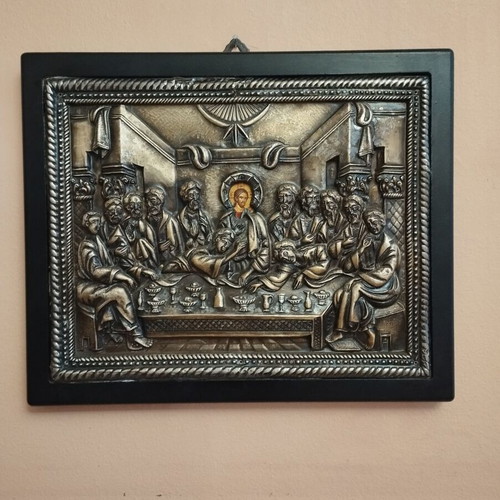 Orthodox Metal Icon of the Last Supper new