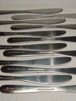 Maersk Air Danish Airlines rare set of 12 knives new
