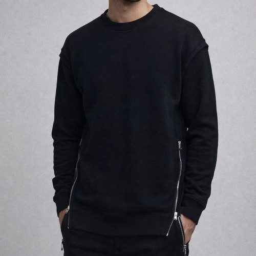 Royal Punk Black Zip Side Jumper XL like new